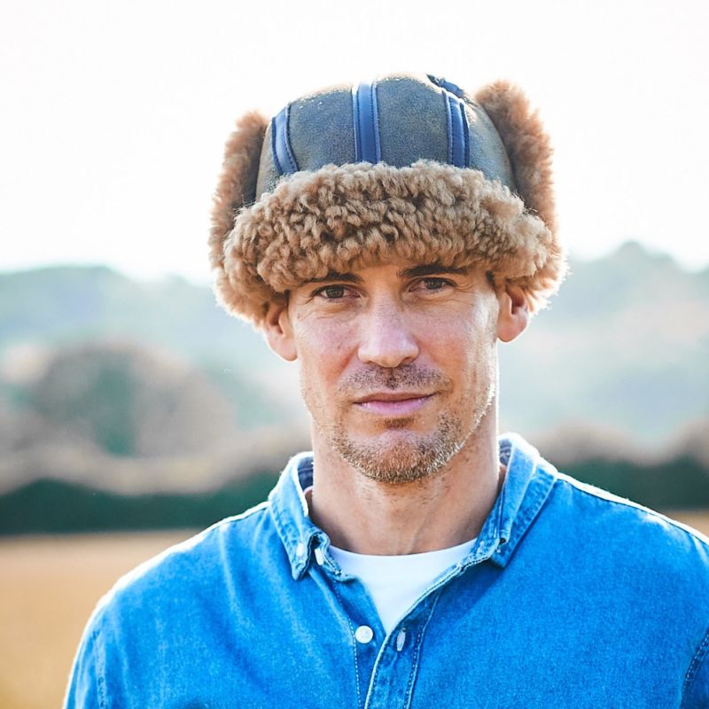 Sheepskin Trapper Hat Antique Brown | Aviator By Owen Barry image