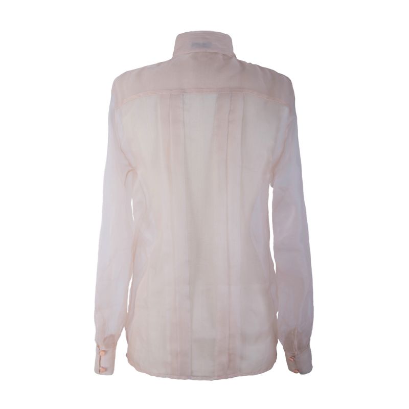 Sheer Silk Shirt With Bow Collar image