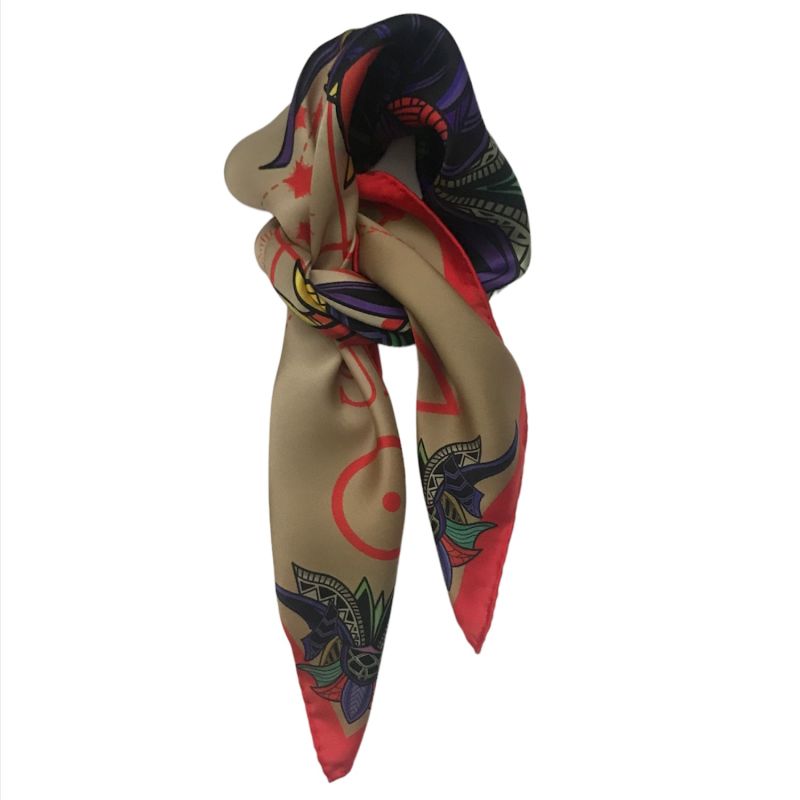 Shishiza Leo Silk Satin Zodiac Scarf image