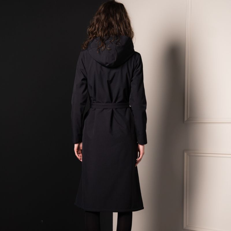 Short Black Waterproof Coat In ALine Cut Black Classic RainSisters