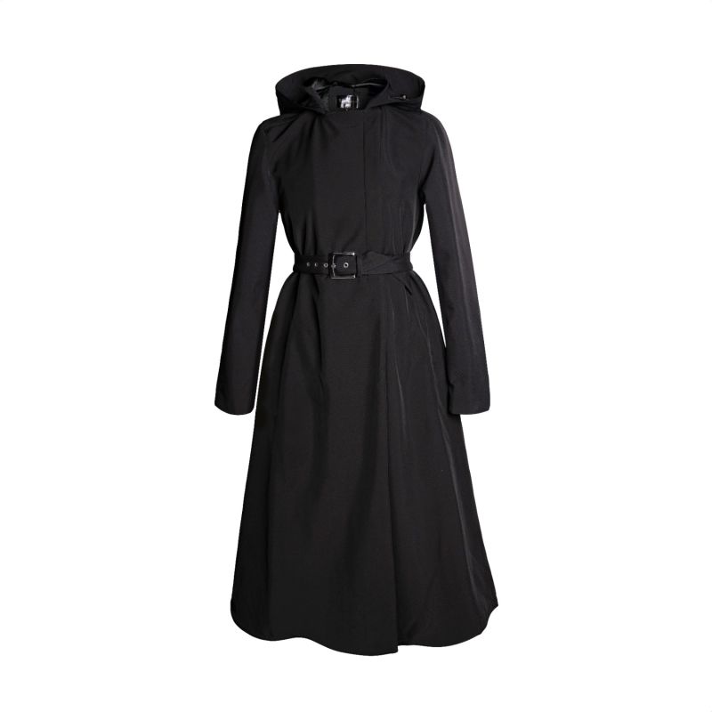Short Black Waterproof Coat In ALine Cut Black Classic RainSisters