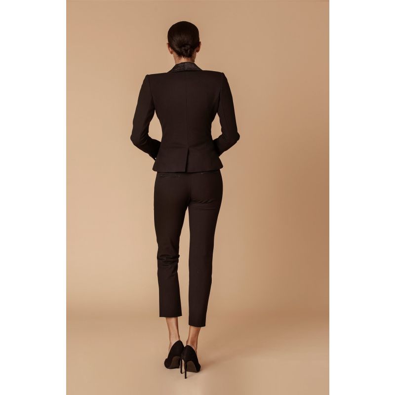 Signature Black Jacquard Tuxedo Blazer image