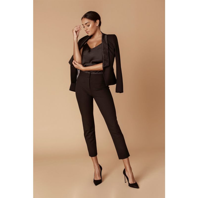 Signature Black Jacquard Tuxedo Blazer image