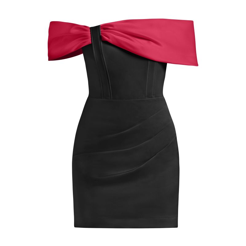 Signature Of The Sun Mini Dress Black & Red image