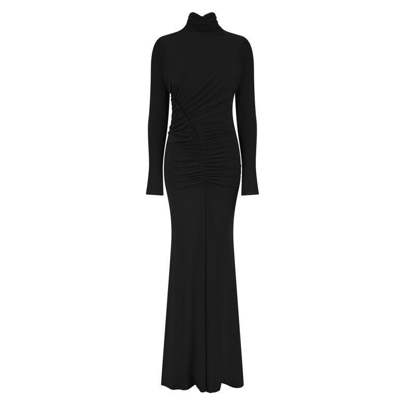 Silene Maxi Dress In Navsoul Black | Celestine & Mae | Wolf & Badger