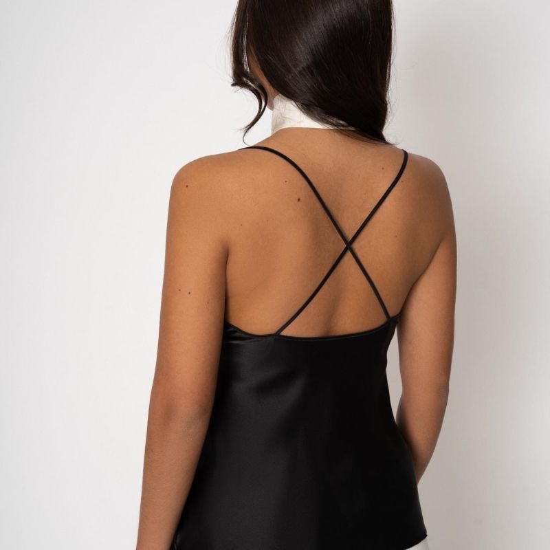 Silk Camisole Blouse In Black image