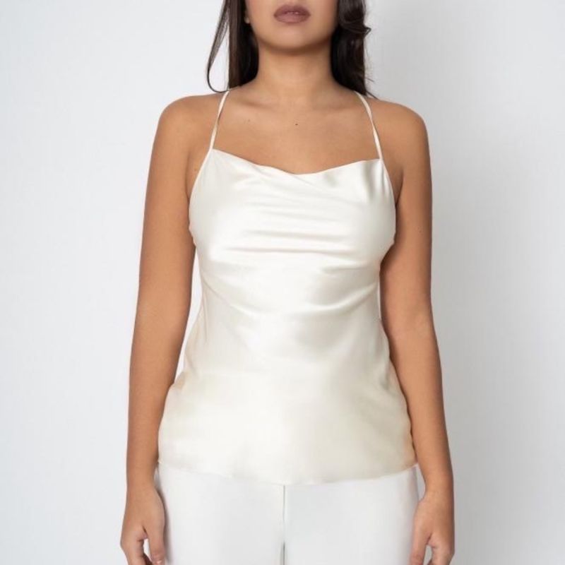 Silk Camisole Blouse In Cream image