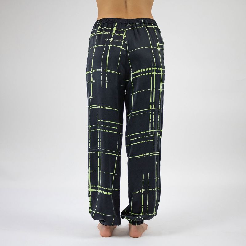 Silk Dreamscape Pants Black Check image