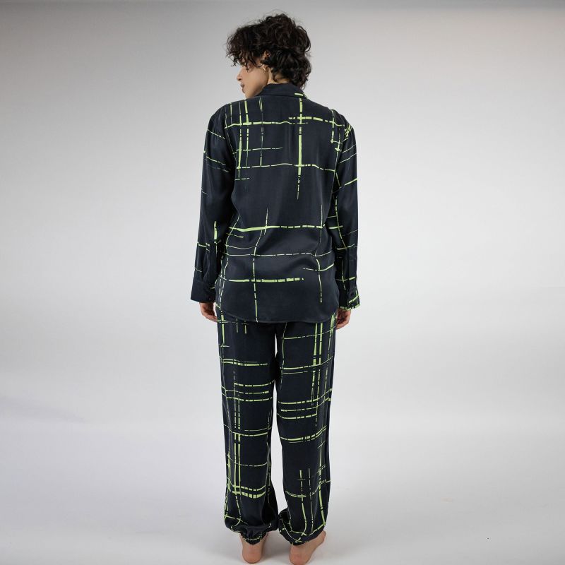 Silk Dreamscape Pants Black Check image