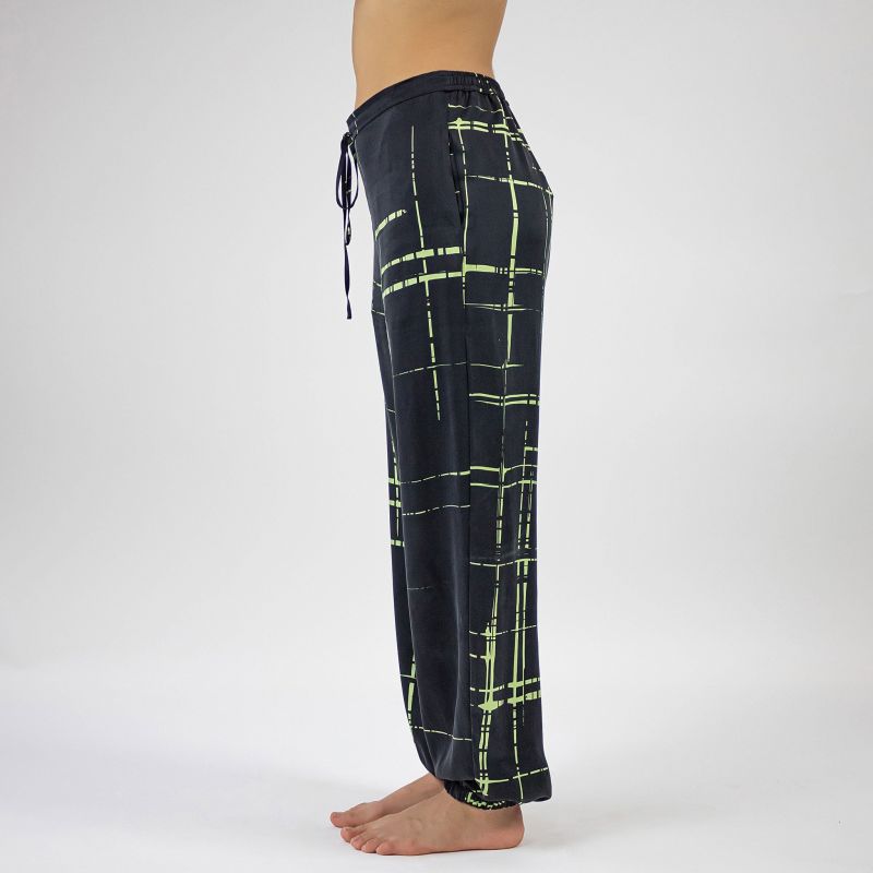 Silk Dreamscape Pants Black Check image