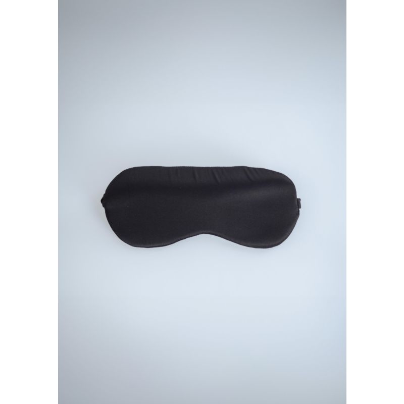 Silk Eye Mask In Midnight Black image