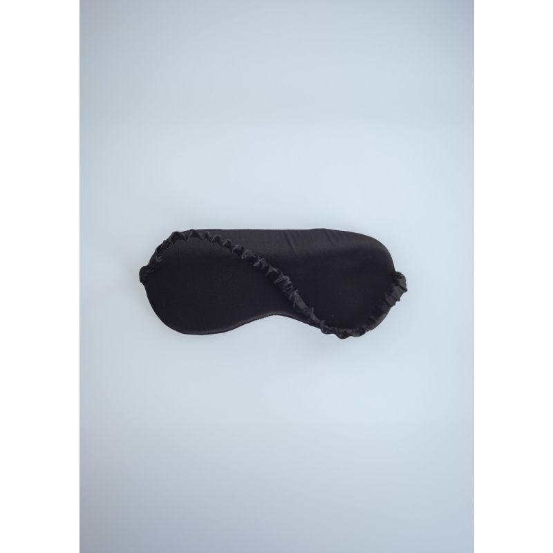 Silk Eye Mask In Midnight Black image