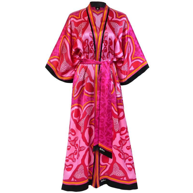 Silk Kimono - Bloody Awesome - Pink image