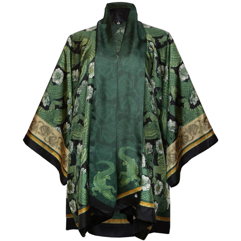 Silk Kimono Jacket - Alligator image