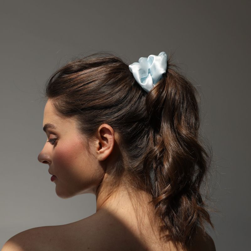 Silk Scrunchie Linda Oversize Blue image