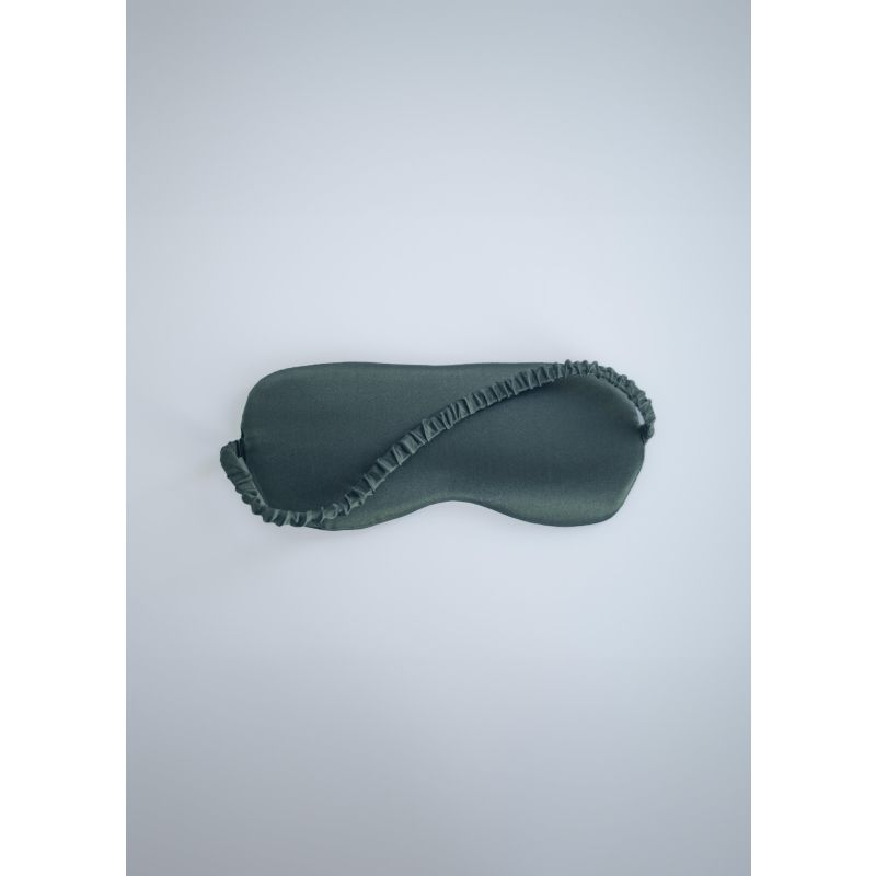 Silk Sleep Mask In Rich Green image