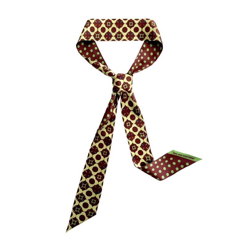 Silk Twilly Scarf Of Polka Dot Bloom image