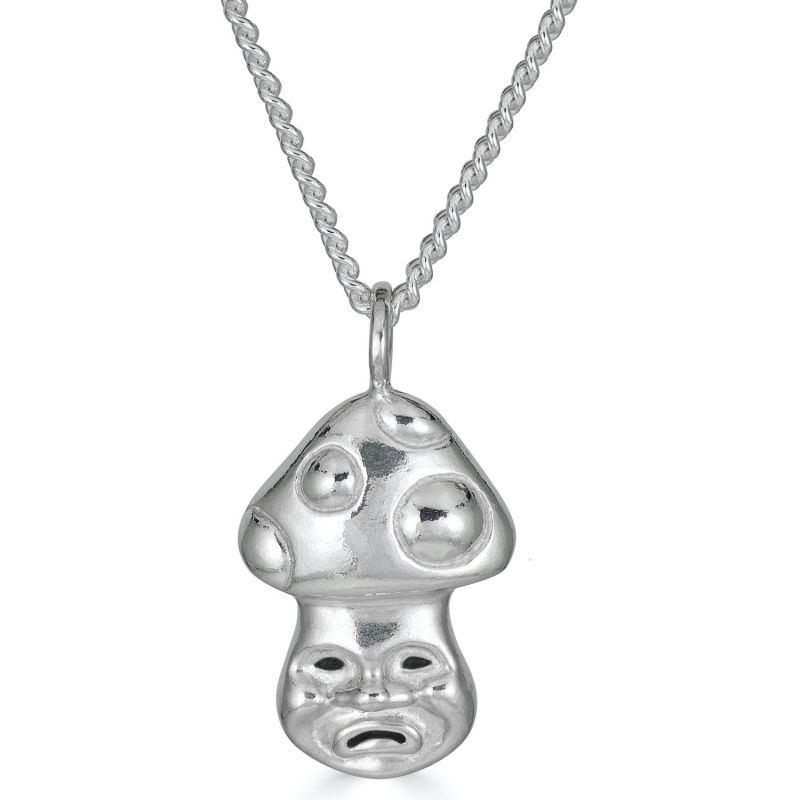 Silver Mushroom Necklace image