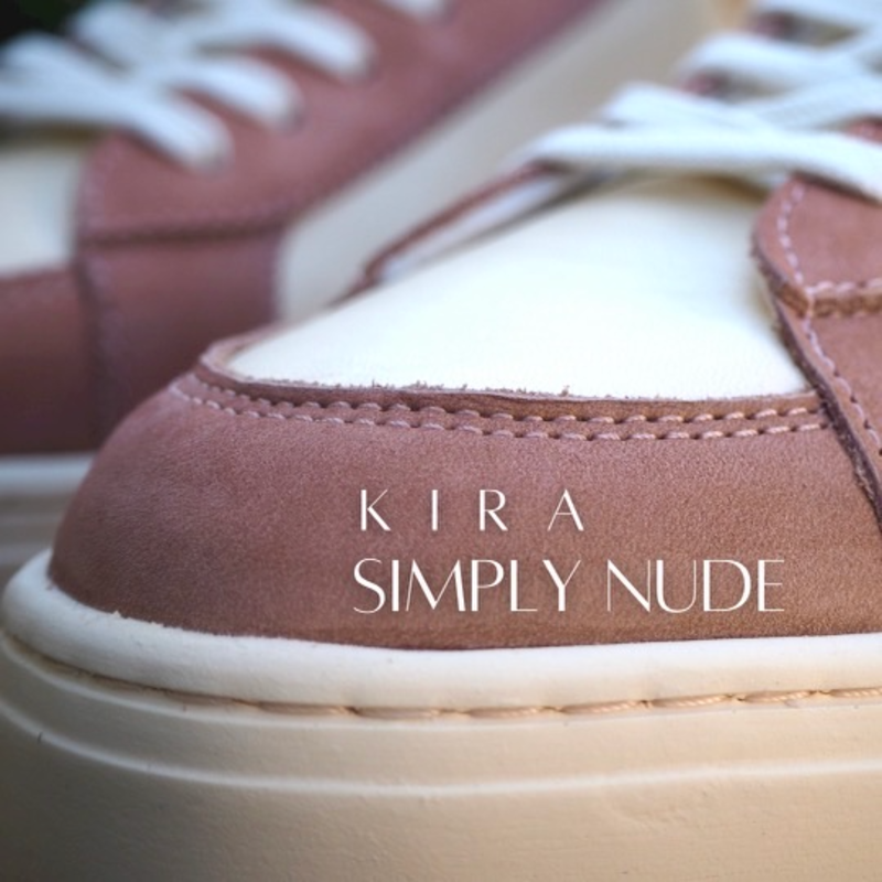 Nude Vegetable Tanned Chrome-Free Leather Sneaker image