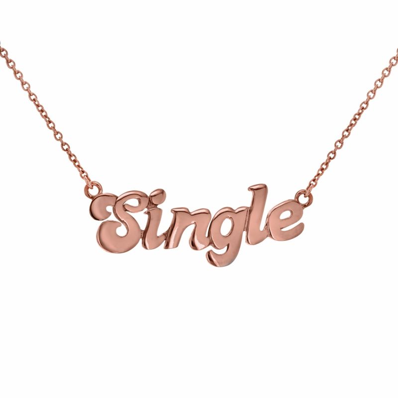 Single 18Ct Rose Gold-Plated Necklace image