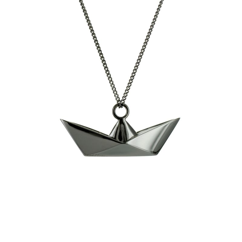 Boat Necklace Gun Metal image