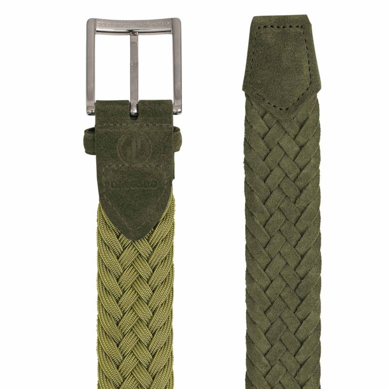 Braided Suede Belt Green Vincenzo image