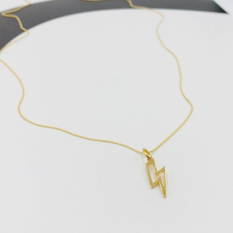 Lightning Bolt Pendant Gold image