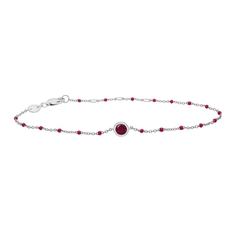 Birthstone Enamel Bracelet - Rhodolite image