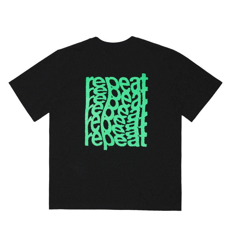 Repeat Organic Cotton T-Shirt - Black image