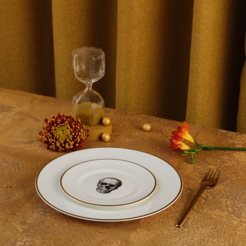 Skull Bone China Salad Plate image