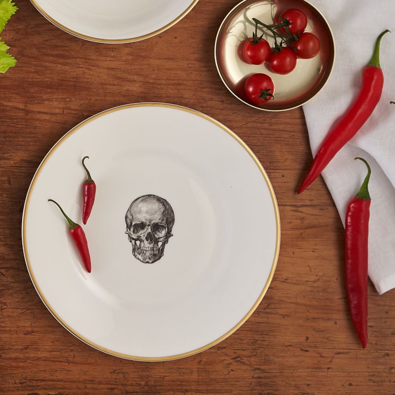 Skull Bone China Salad Plate image