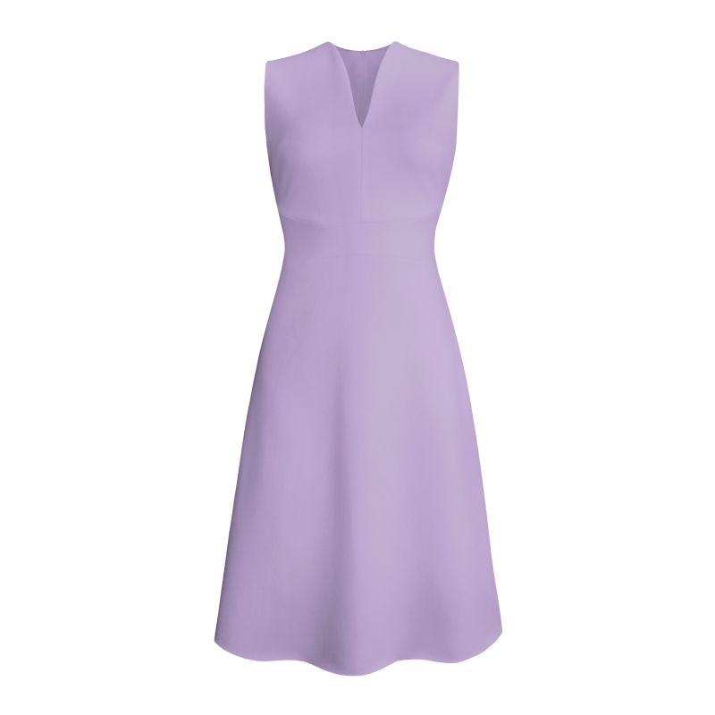 Sleeveless A-Line Dress In Lilac image