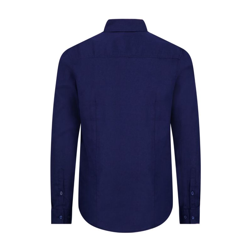 Slim Fit Lightweight Linen Shirt – Blue image