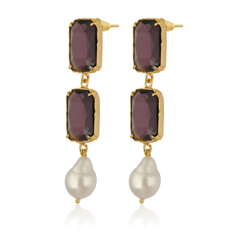 Sloane Earrings - Violet image