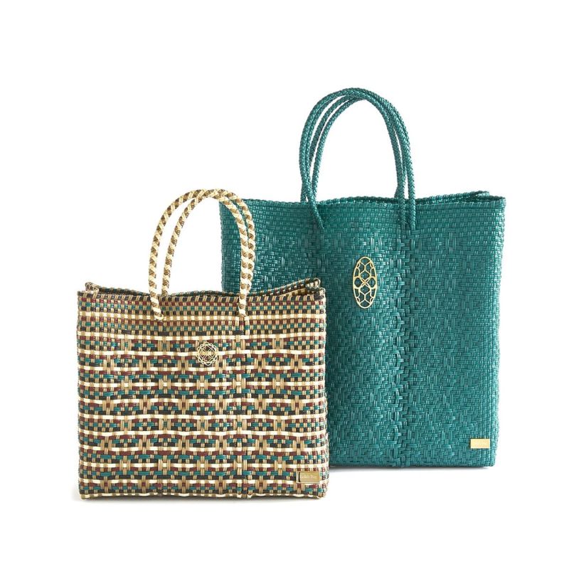 Small Green Gold Tote Bag image