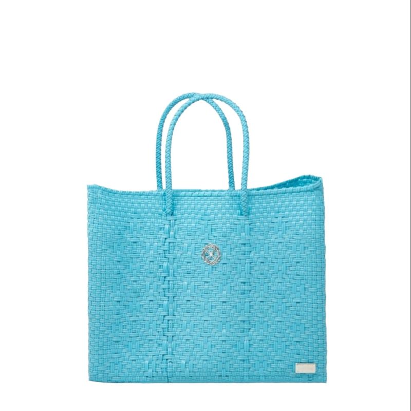 Small Sea Blue Tote Bag image