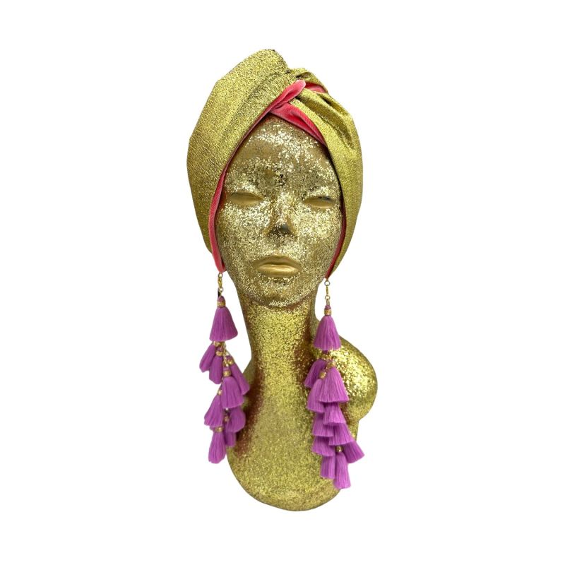 Snazzy Flamingo & Lilac Chacha Turban Twist image