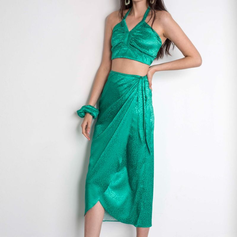 Freya Skirt In Emerald Green image