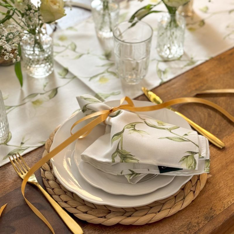 Snowdrop & Hellebore Napkins - Pair image