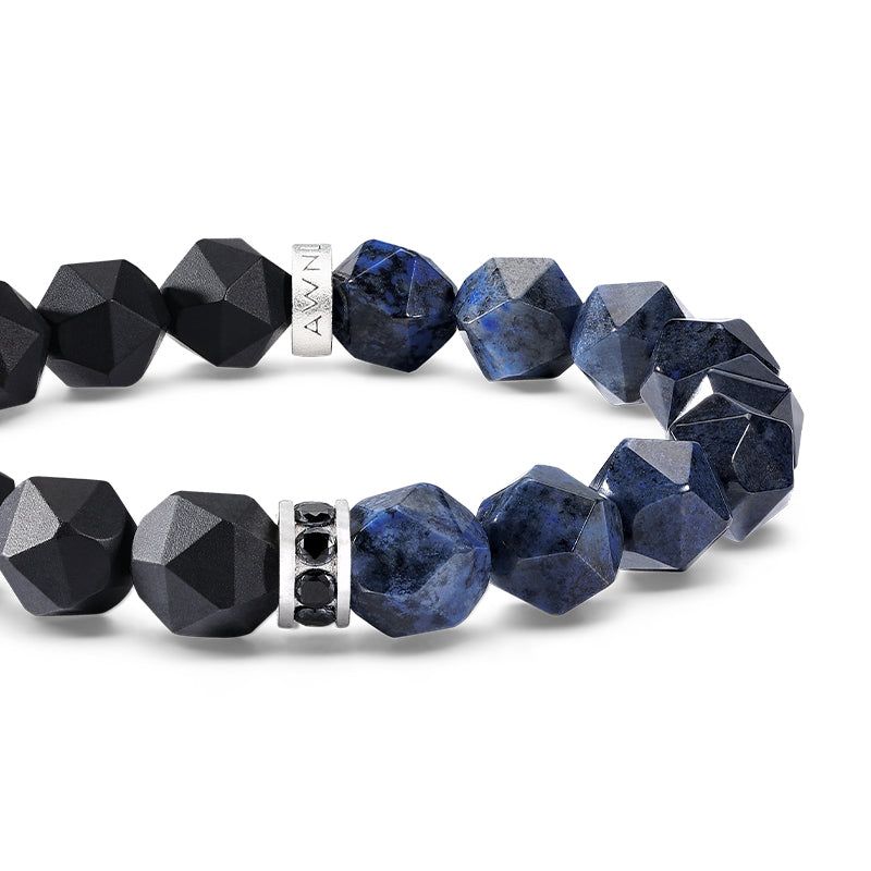 Poseidon Onyx & Dumortierite Beaded Bracelet image