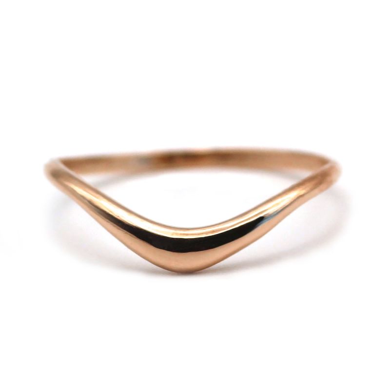 Soft Curve Rose Solid Gold Ring VicStoneNYC Fine Jewelry Wolf