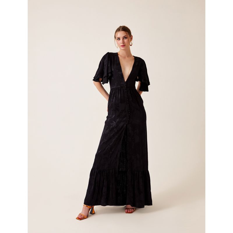 Solana Black Maxi Summer Dress image