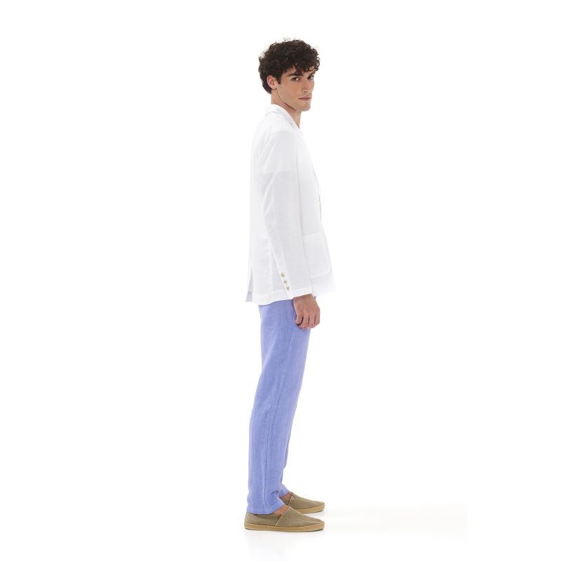 Solid Slant Pocket Straight Leg Linen Pants-Regatta image