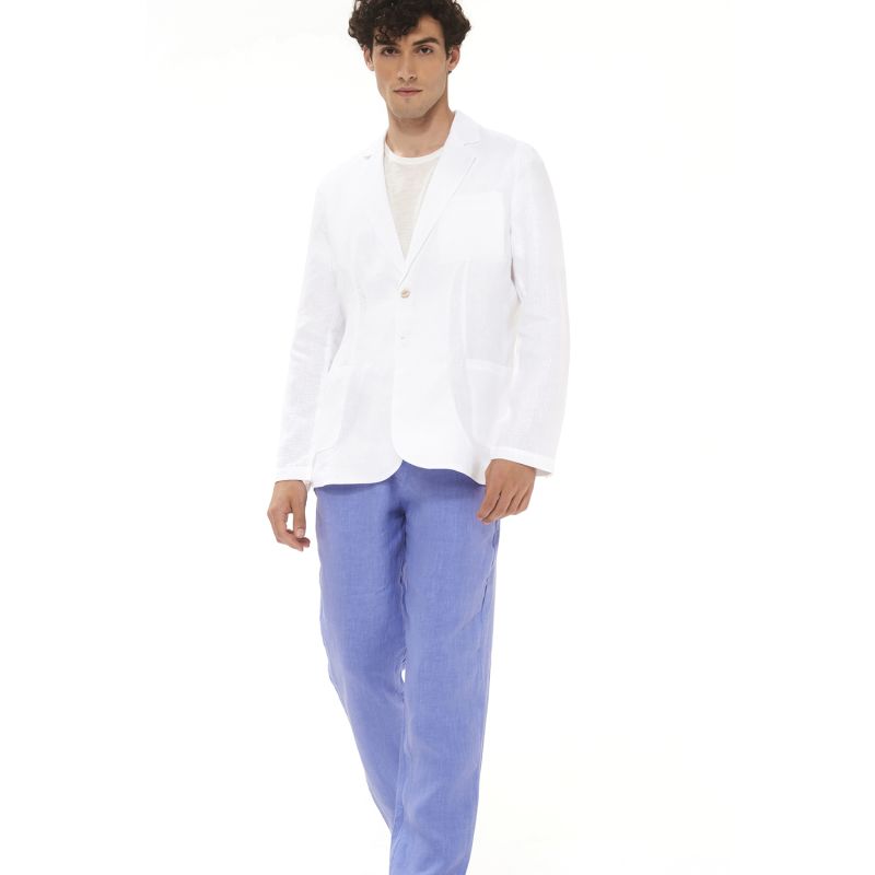 Solid Slant Pocket Straight Leg Linen Pants-Regatta image