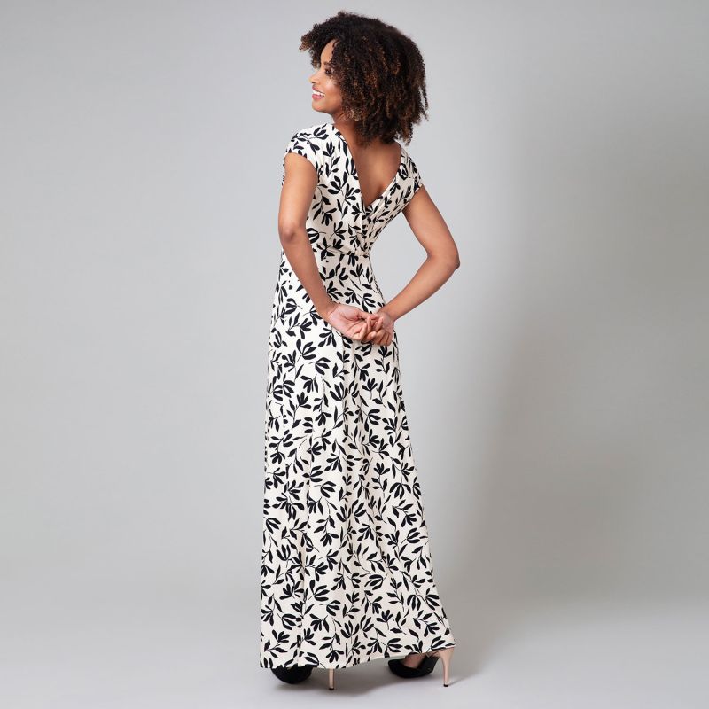 Sophia Maxi Dress In Monochrome Print image