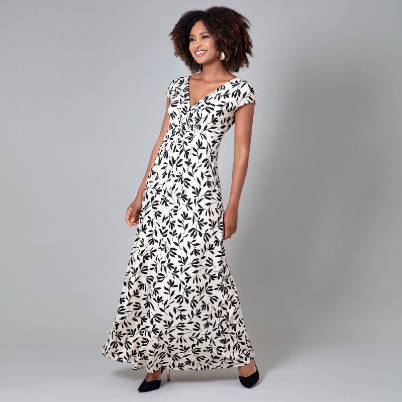 Sophia Maxi Dress In Monochrome Print image