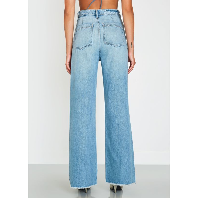 Sophia Super High Rise Welt Pocket Jeans In Dover image