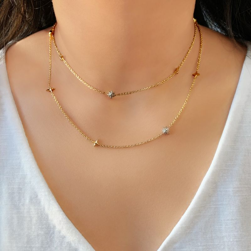 Starry Lane Opera Necklace In 14 Kt Yellow Gold Vermeil On Sterling Silver image