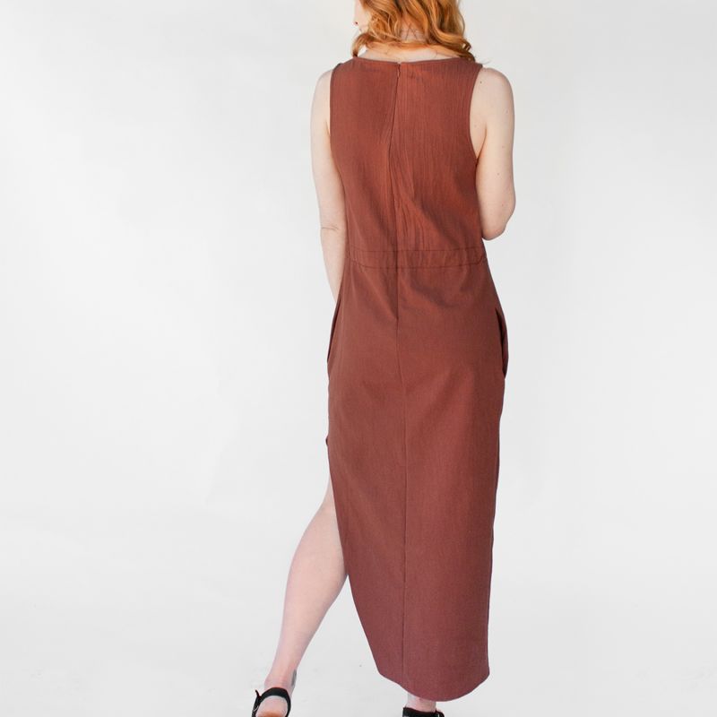 Cocoa Easy Tank Cinched Waist Midi Dress image