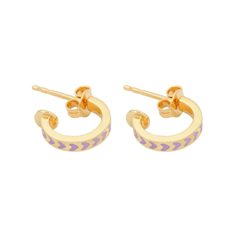 Spark Enamel Earrings Purple image